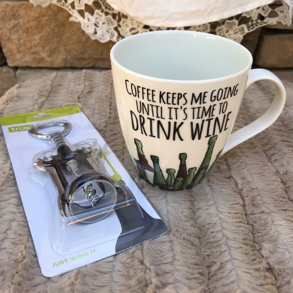 Pfaltzgraff Coffee Cup- Wine bottle Opener